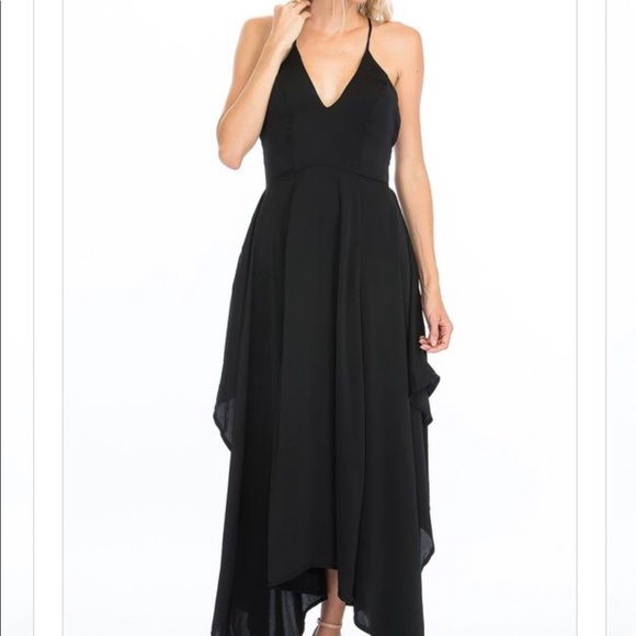 1 LEFT /HIGH HOPES/ 5⭐️ Black Strappy Maxi Dress - Picture 3 of 8